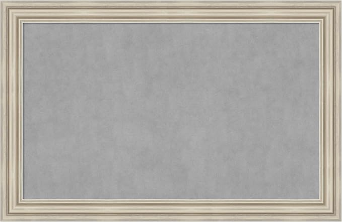 Amanti Art Silver Framed Magnetic Board 30x46 Large Vision Board by AmantiArt