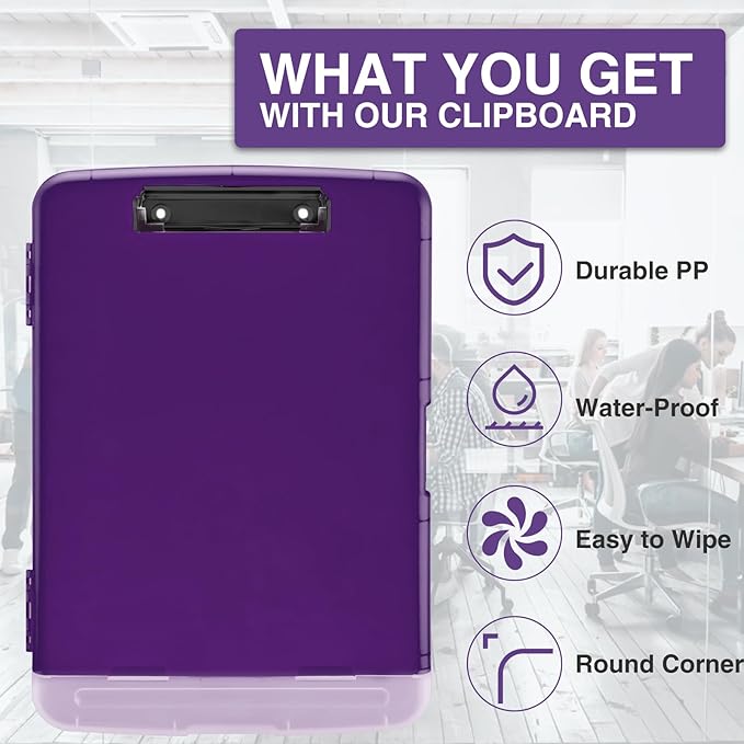 Sooez Clipboard with Storage, High Capacity Nursing Clipboards with Pen Holder - Image 4