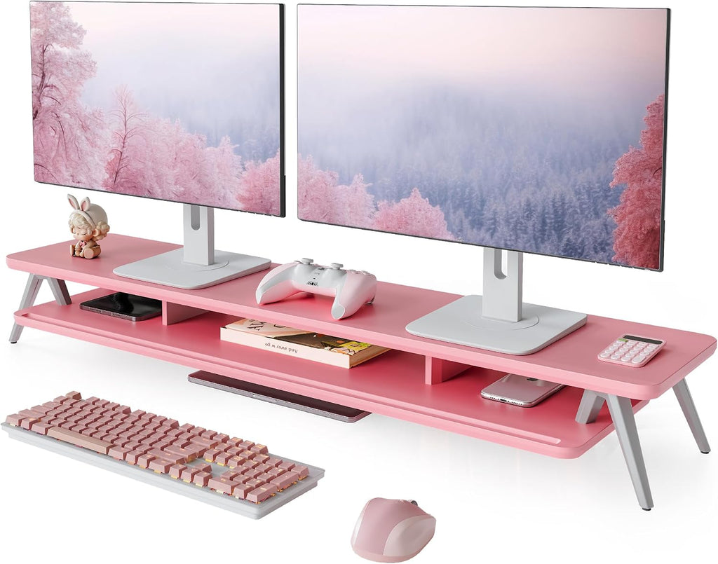 Fenge Dual Monitor Stand, Monitor Stands Riser