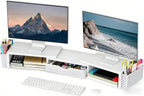 Spacrea Metal Desk Organizers and Accessories, Dual Monitor Stand Riser