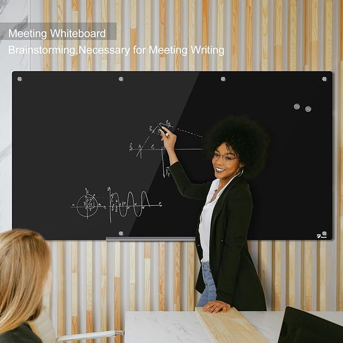 TOWON 8 x 4ft Glass Whiteboard Wall, Big Glass Dry Erase Board - Image 6