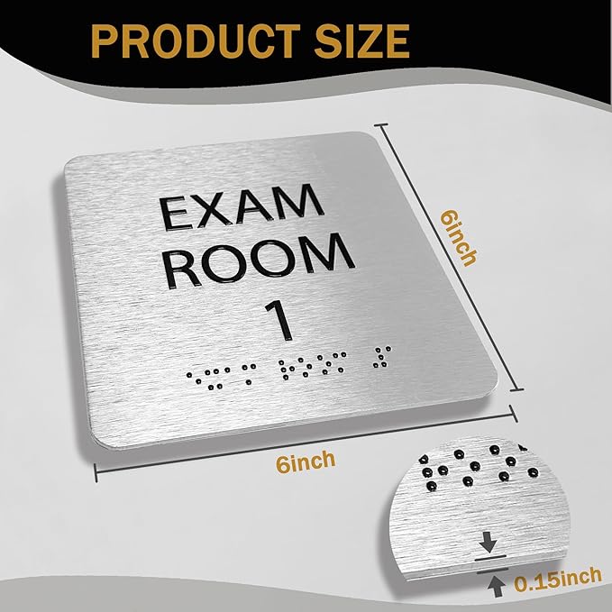 Exam Room Sign 6" x 6" Numbers 1-5 - Image 3