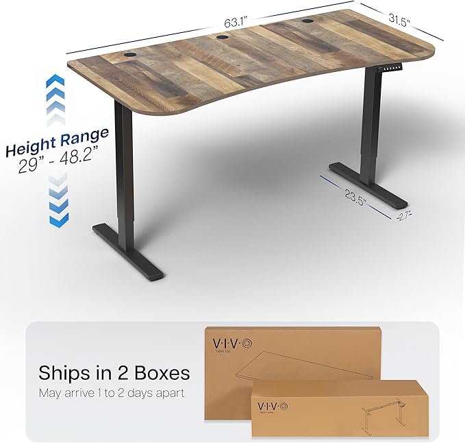 VIVO Electric 63 x 32 in Standing Desk, Memory Height Adjustment, 1B Series - Image 3