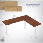 VIVO Electric Corner 75 x 63 inch L-Shaped Standing Desk, Memory Height - Image 6
