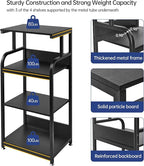 Fannova Printer Stand with Adjustable Shelf, 4 Tier Large Tall Printer Table - Image 5