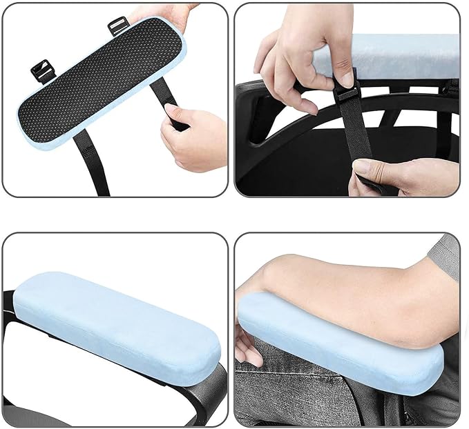 MOSISO Chair Armrest Pads, Memory Foam Home/Office Chair Arm Rest Covers Comfy - Image 3