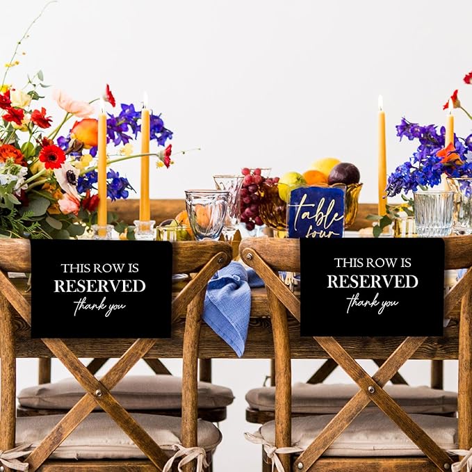 ChissNook Reserved Seating Chair Signs, This Row Is Reserved Pew Cloths Seating - Image 6