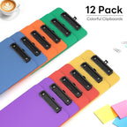 Zoenley A4 Plastic Clipboard Set of 12, Bright Colorful 12.5 x 9 Letter Size - Image 3