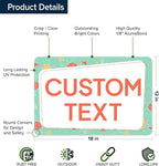 Custom Sign, Custom Street Sign, 11 Font Colors, 13 Font Styles, 4 Hole Options - Image 6