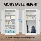 TaskStorz Storage Cabinet, 72 Inch Tall Metal Storage Cabinet - Image 5