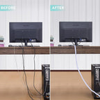 AGPTEK Cable Sleeve Cover, Home Office Wire Management Computer TV Wire Loom - Image 7