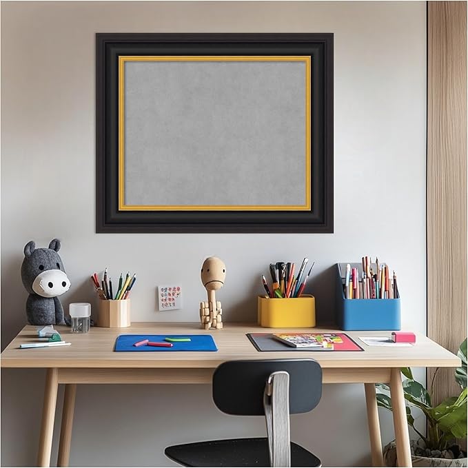 Amanti Art Black Framed Magnetic Board 22x26 Small Vision Board - Image 5