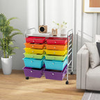 HAPPYGRILL 12-Drawer Rolling Storage Cart, Utility Cart - Image 2