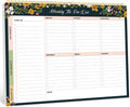 Weekly To Do List Notepad, Undated Weekly Planner Pad, 8.5" x 11" | Large Desk Planner, Weekly Task Planning, College School Supplies, for Home and Office, 52 Sheets, Rustic Floral