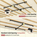 garage ceiling storage racks – 4x8 ft overhead, side view