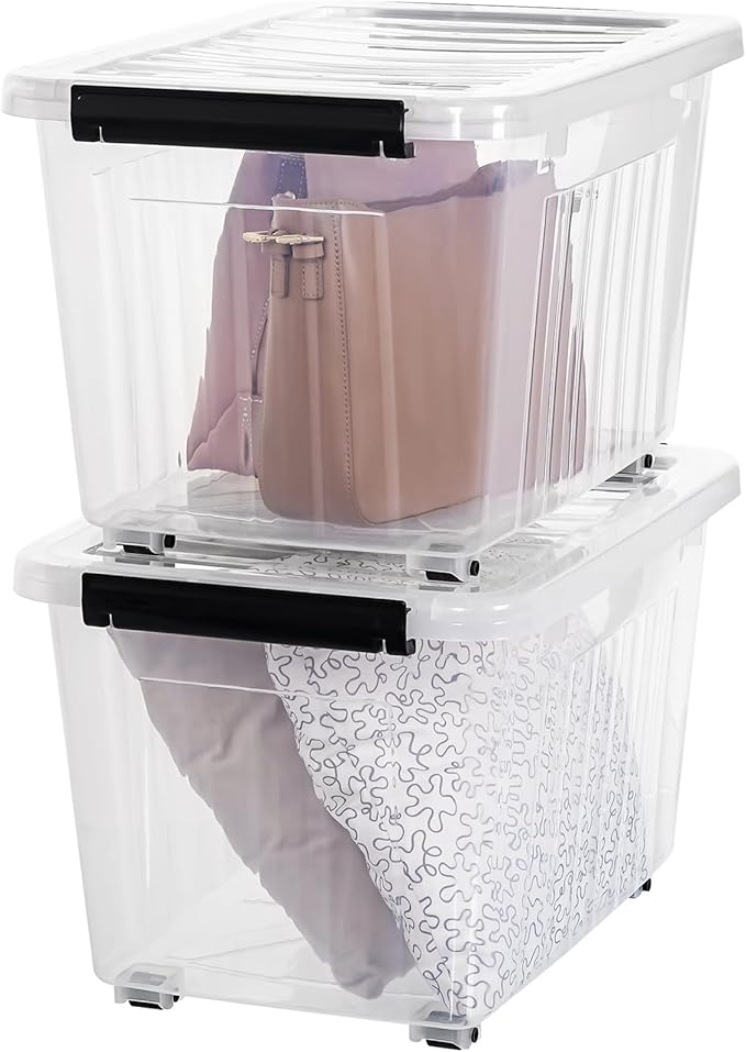 Citylife 54 QT Clear Plastic Storage Bins - Image 9