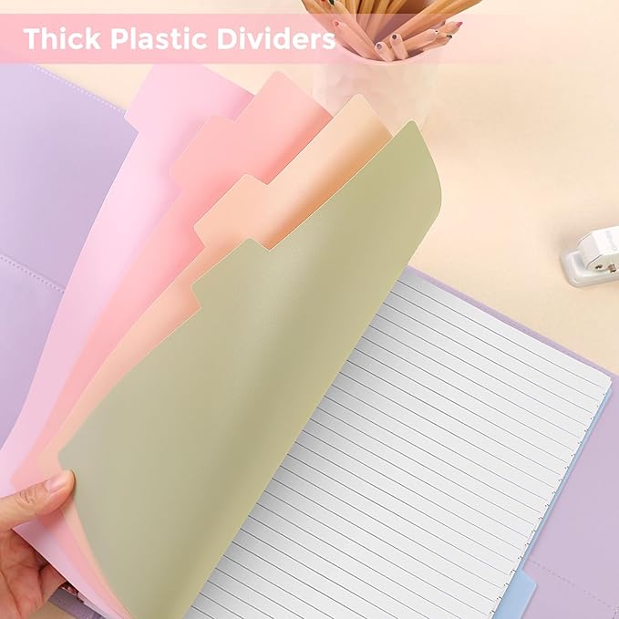 SKYDUE 8 Tab Durable Plastic Dividers, Big Tab Dividers - Image 5