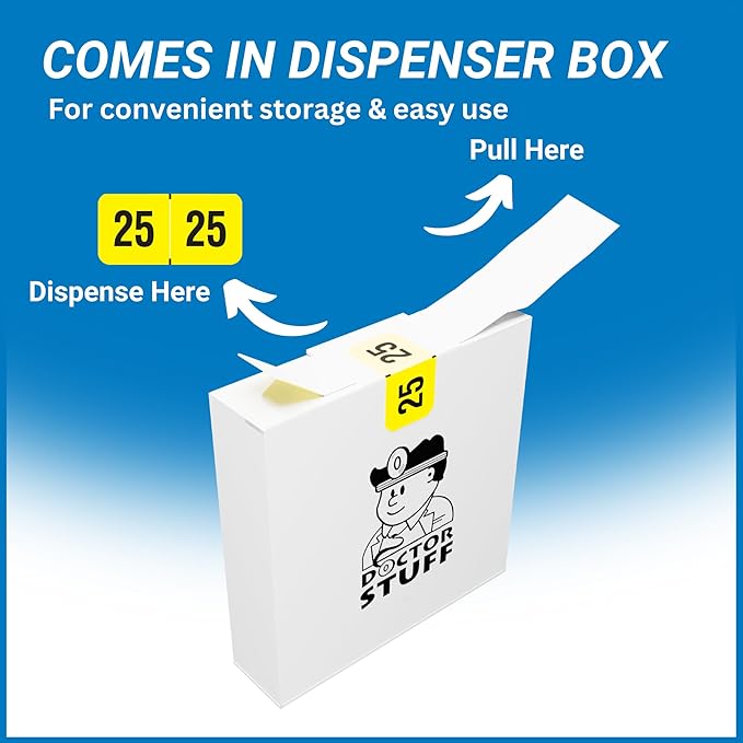 2025 Year Labels, Doctor Stuff 2025 Chart Stickers, Fluorescent Yellow Color - Image 4