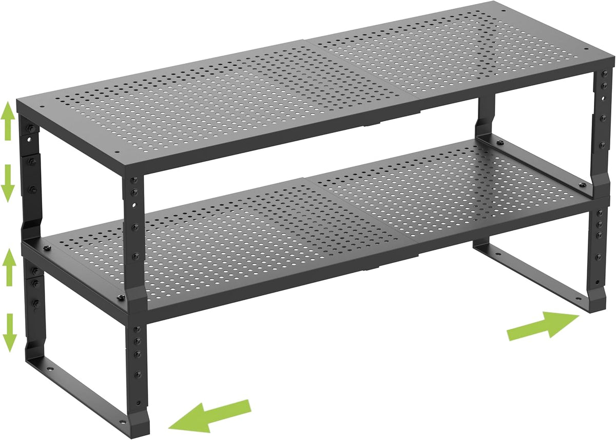 Jojocross Expandable Cabinet Shelf Organizer Storage Spice Rack Shelves for K...