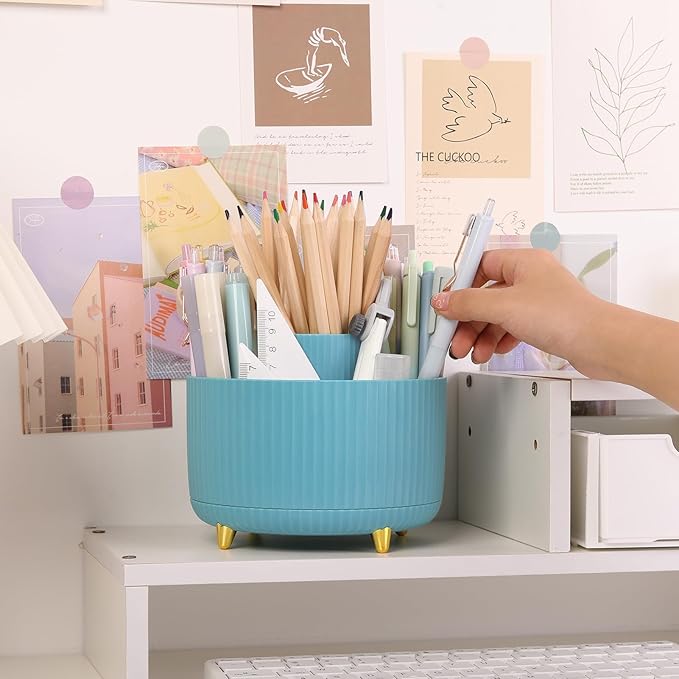 SKYDUE Makeup Organizer, Rotating Pencil Pen Holder - Image 3