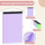 Legal Pads 5x8 Colored Note Pads, 12 Pack College Ruled Notepads 5x8 Lined Paper - Image 2