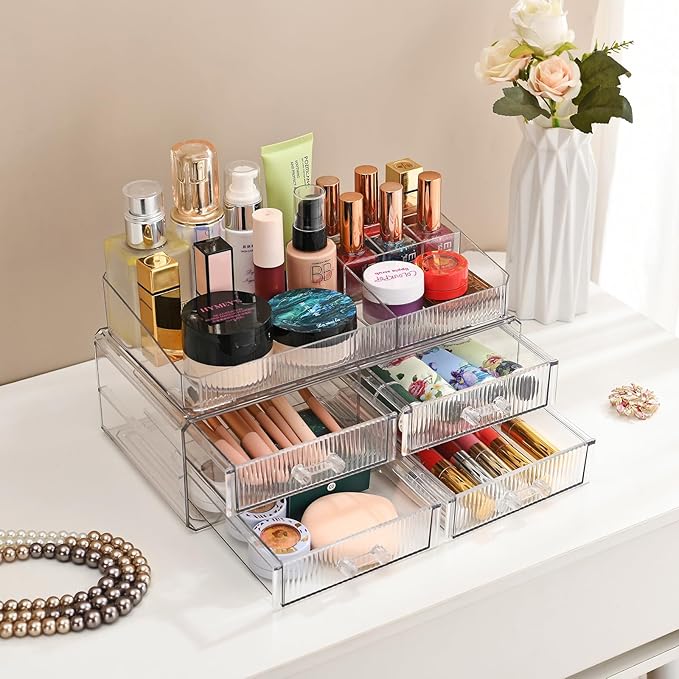 ZHIAI stackable storage drawer, transparent cosmetics storage box, cosmetics - Image 7