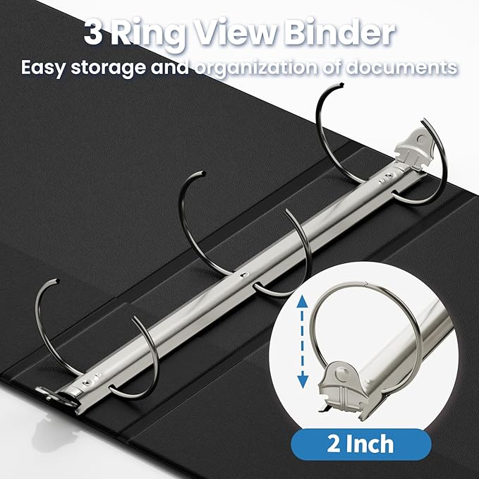 SUNEE 3 Ring Binder 2 Inch 1 Pack - Image 3