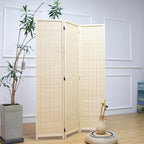 Furnnylane 3 Panel Room Divider and Folding Panel Screen, Bamboo Panel Divider - Image 4