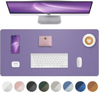 Leather Desk Pad Protector, Desk Mat, Large Mouse Pad, Non-Slip Desk Pad by AFIING