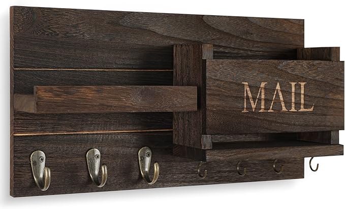 Lwenki Mail Organizer for Wall Mount – Key Holder - Image 2