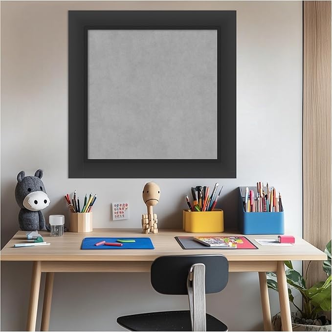 Amanti Art Black Framed Magnetic Board 25x25 Medium Vision Board - Image 5