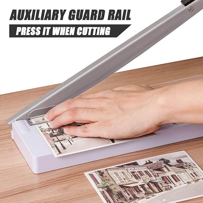 TIANSE Paper Trimmer 12” 8 to 12 Sheet Capacity Paper Cutter Guillotine - Image 3