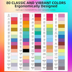 HOMESILMO 80 color alcohol permanent art mark, fine chiseled double pointed - Image 3
