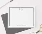 Classic Personalized Two Letter Stationary Monogram Stationary Set - Image 4
