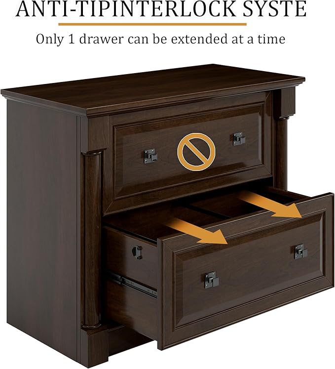 blini 2 Drawer File Cabinet Farmhouse Lateral File Cabinet - Image 4