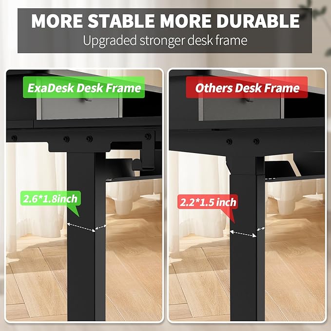 ExaDesk 48 * 30 Inches Electric Standing Widened Desk Adjustable Height - Image 5