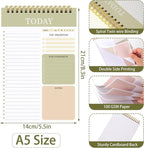 Thboxes 2 Packs To Do List Notepad, Total 208 Pages To Do List Notebook A5 - Image 2