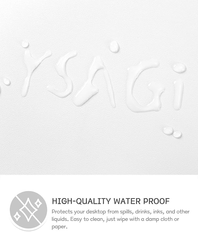 YSAGi Non-Slip Leather Desk Pad XL Size, Waterproof Laptop Computer Desk - Image 3