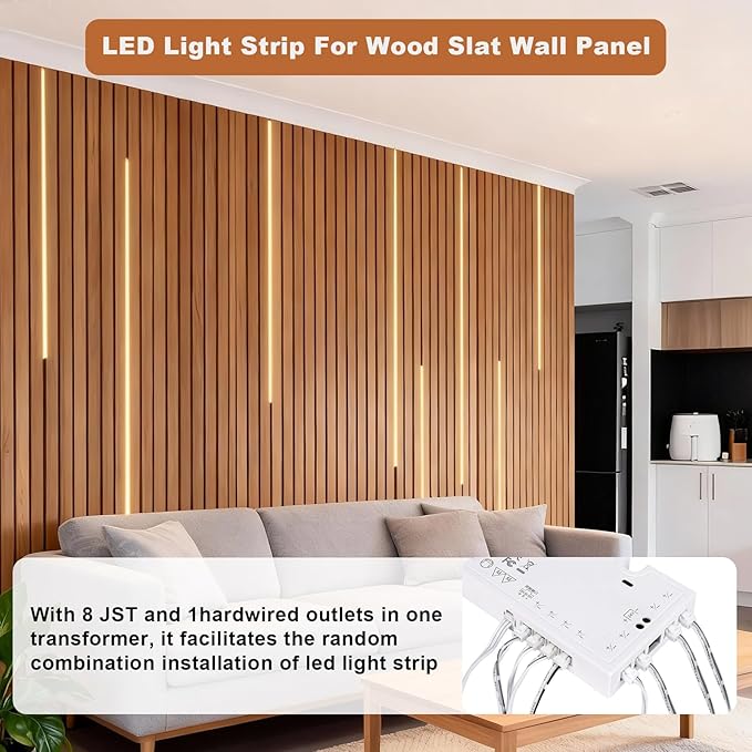 CUBITOR Under Cabinet Led Light Strip kit, 2 Roll x 16.4ft Cuttable 3000K COB - Image 5