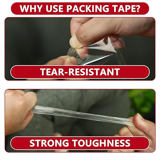 SWRT 2.7Mil Thick Ultra Clear Packing Tape, 24 Rolls Heavy Duty Packaging Tape - Image 4
