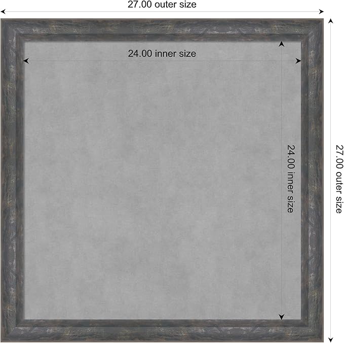 Amanti Art Grey Framed Magnetic Board 27x27 Medium Vision Board - Image 3