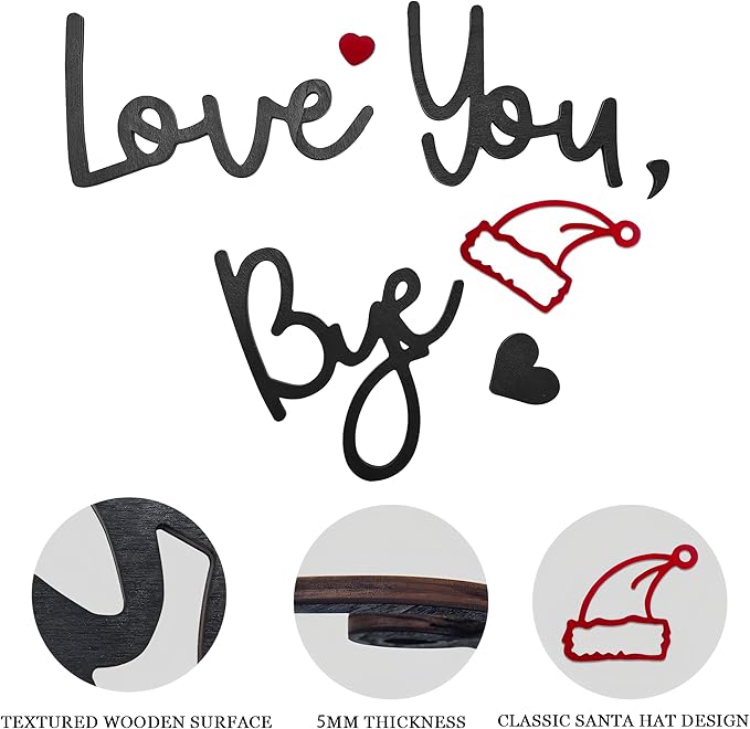Christmas Love You Bye Wood Sign, Above Door Topper Decoration - Image 5