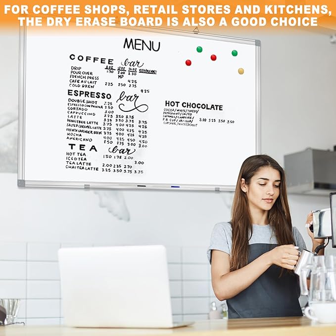 H-Qprobd Dry Erase Board for Wall 72"x40" Aluminum Presentation Magnetic - Image 5