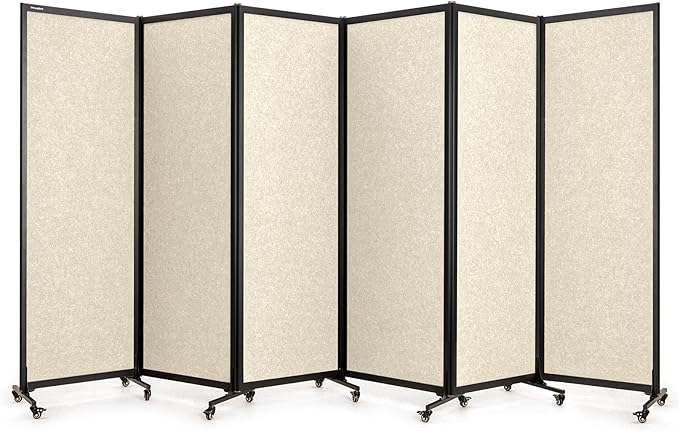Upgrade Version Room Partition and Divider, Freestanding Rolling Dividers by StrongBird