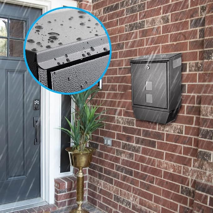 POCHAR Wall Mount Mailbox with Lock - Image 2