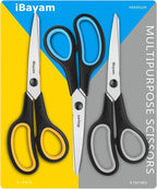 Scissors All Purpose, iBayam 8" Heavy Duty Scissors Bulk 3-Pack, 2.5mm - Image 7