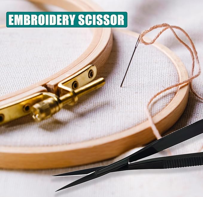 Cross Edge Spring Scissors 5 Inch straight Stainless Steel Precision Eyebrow & - Image 8