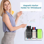 VACONICO Magnetic Pen Holder, Acrylic Dry Erase Marker Holder, Large Capacity - Image 7