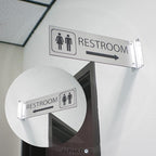 ALPHA DOG SIGNS Corridor Projecting Hallway Bathroom Sign, Left Arrow, - Image 4