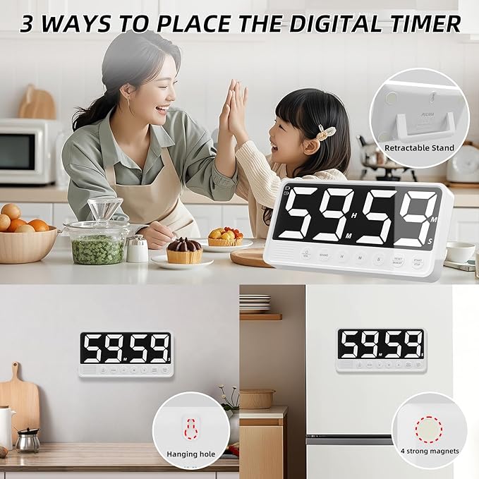 PULIVIA Extra-Large Display Digital Kitchen Timer - Image 7